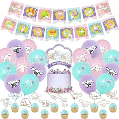 Set De Cumpleaños Cinnamoroll Decoracion Kawaii Fiestas Cuotas sin