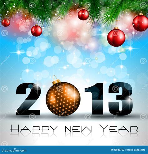 2013 New Year Celebration Background Stock Illustration Illustration