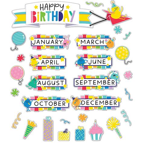 Carson Dellosa Education Happy Place Birthday Bulletin Board Set