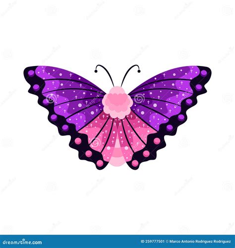 Isolated Purple Butterfly Vector Illustration Stock Vector Illustration Of Print Coloring