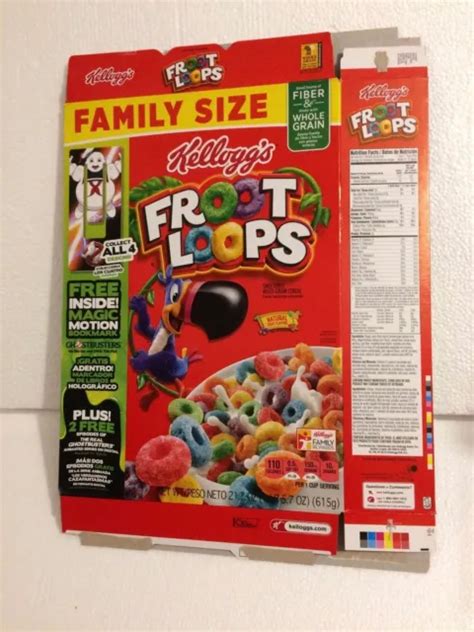 2016 Kelloggs Froot Loops Empty Cereal Box Ghostbusters Flat £468