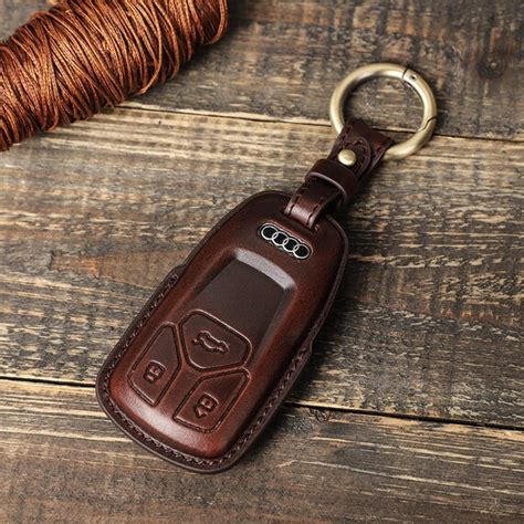 Custom Genuine Leather Car Key Holder Keychain Case Car Key Etsy