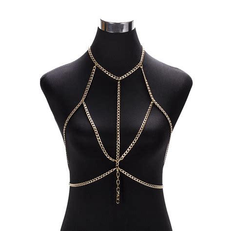 Fashion Metal Bra Chain Sexy Harness Bikini Body Chain Women Jewelry