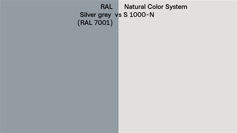 Ral Silver Grey Ral Vs Natural Color System S N Side By