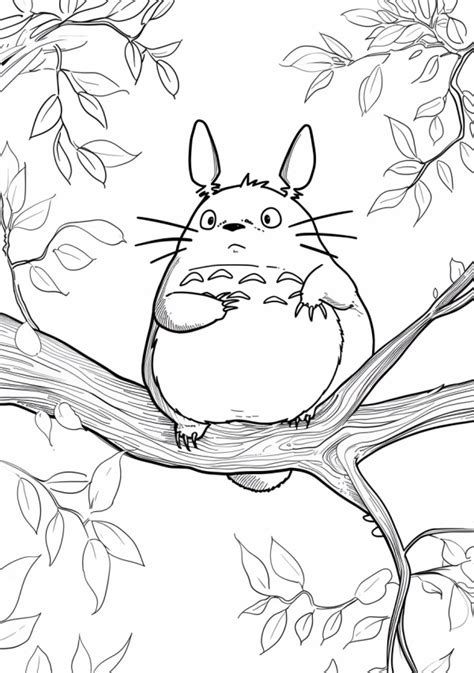 Coloriage Totoro à imprimer gratuit Objectif Maternelle