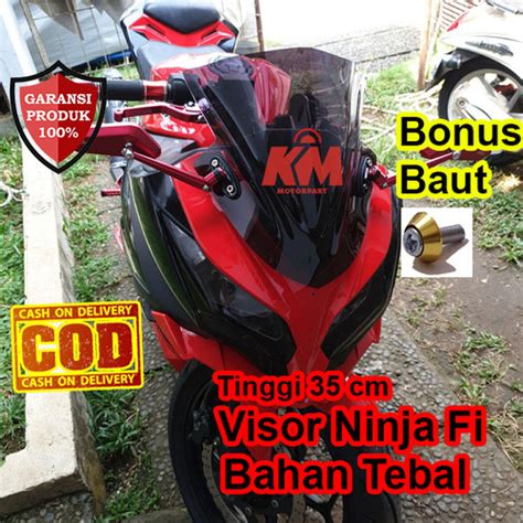 Jual Visor Windshield Ninja Fi Jenong Tinggi Cm Bonus Baut