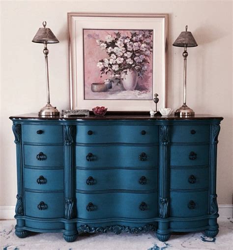 D Coration Bleu Canard Commode Mobilier De Salon Relooker Meuble