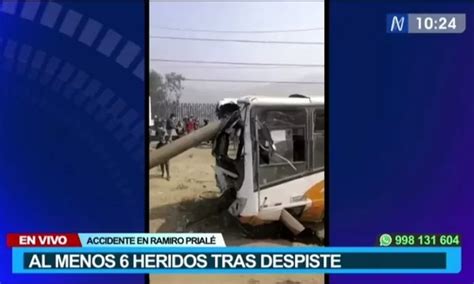 Al Menos Seis Heridos Tras El Despiste De Bus De Transporte P Blico En