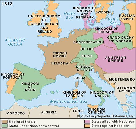 Map Of Europe In 1815 Napoleon