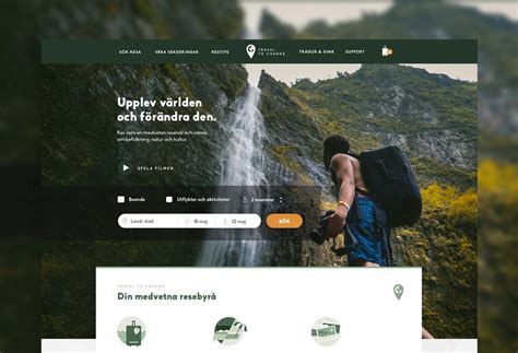 Eco Friendly Travel Website Ux Design Branding Dreamify Digital