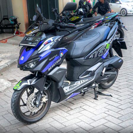 Decal All New Honda Vario 160 Grafis Biru 05 Sticker Full Body