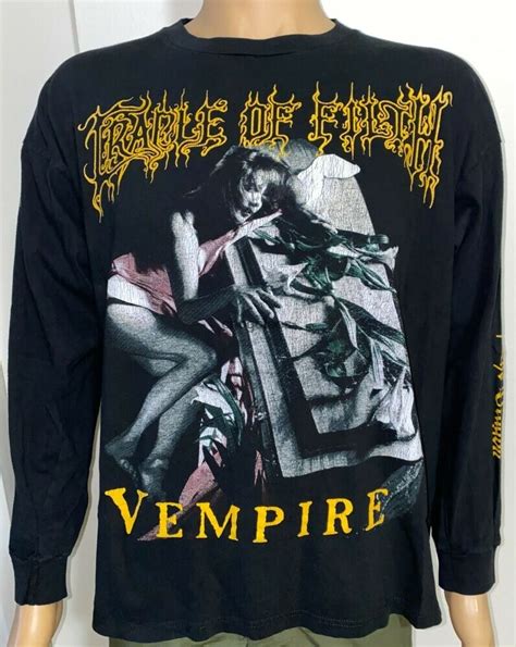 Cradle Of Filth Vempire Rare Vintage Ls Shirt Tailor Made T