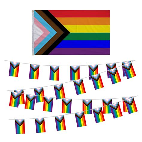 Tshaoun Pcs Rainbow Flag Rainbow Banner Ft Pride Flag Rectangle Gay Lesbian Flags