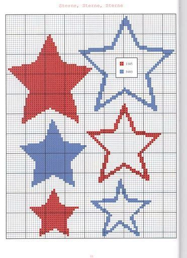 Stars Cross Stitch Estrella Punto De Cruz Punto De Cruz Punto De