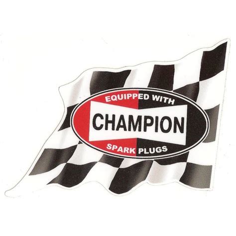 Champion Right Flag Laminated Decal Cafe Racer