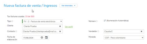 Elaboración De La Factura Electrónica De Venta Portal De Clientes
