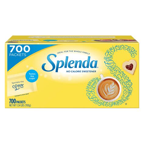 Splenda No Calorie Sweetener Packets Box Of 700 Packets