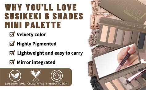 Amazon 6 Colors Mini Naked Eyeshadow Makeup Palette With Brush Neutral Nude Smoky Eye