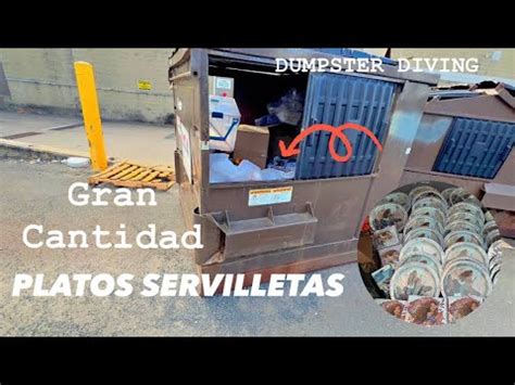 DUMPSTER DIVING GRAN Cantidad De PLATOS SERVILLETAS Dumpsterdiving