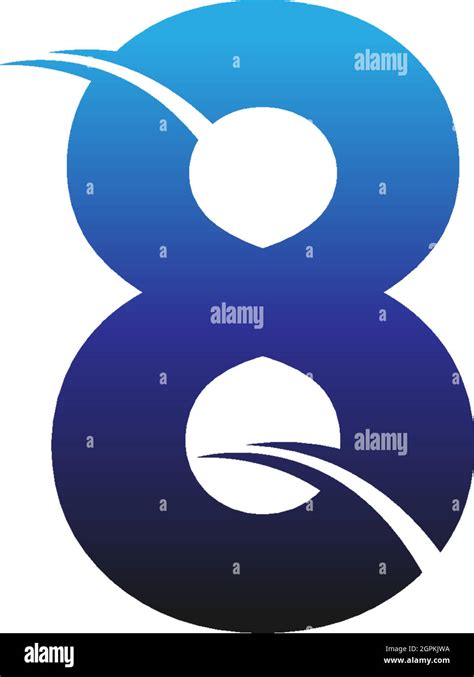 number  logo design business template icon stock vector image art alamy