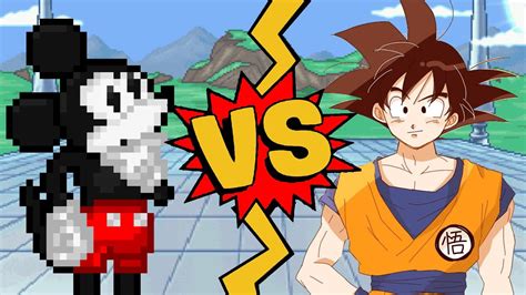 M U G E N Battles Mickey Mouse Vs Goku Disney Vs Dragon Ball Youtube