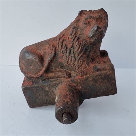 Cast Iron Lion Door Stop Etsy