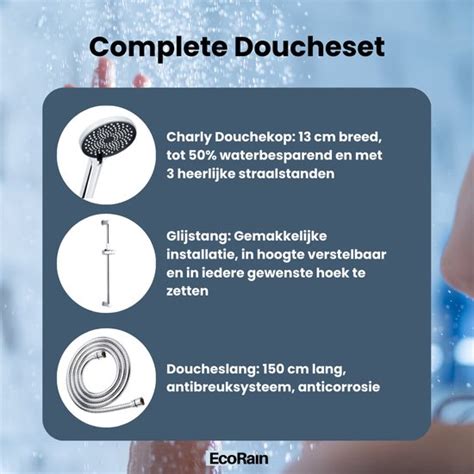 Ecorain Waterbesparende Doucheset Met Handdouche Charly Zonder