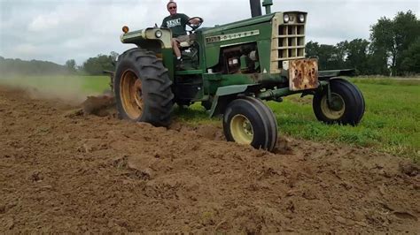 Plowing Under An Old Hay Field With Oliver 1755 2150 FWA And 1800 FWA