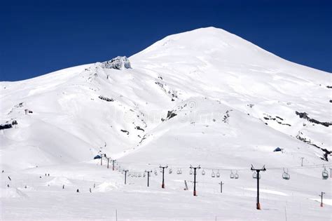 Volcano Villarrica And Pucon Ski Resort In Chile Stock Image - Image of ...