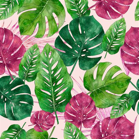 Free Vector Hand Painted Watercolor Summer Pattern