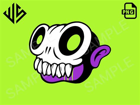 Skull Fangs High Resolution Png Digital File Graffiti Sticker Urban