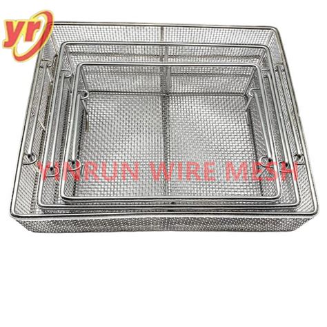 Stainless Steel Woven Wire Mesh Sterilization Basket Lids Available