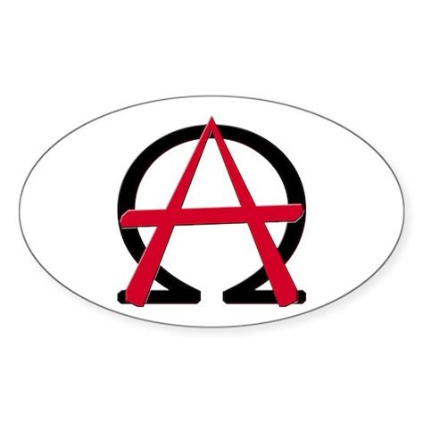 Christian Anarchy Symbol Sticker Oval Christain Anarchy Oval Sticker