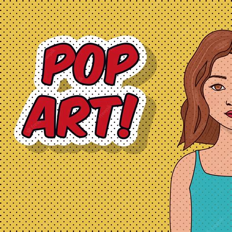 Premium Vector Young Woman Pop Art Style Vector Illustration Design