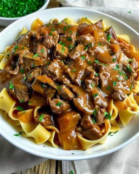 Rustic Beef Stroganoff with Egg Noodles - FULL RECIPE