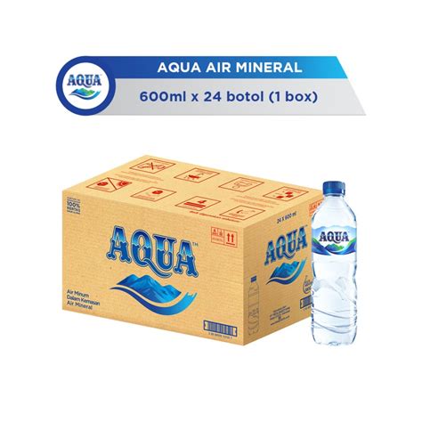 Jual Air Mineral Aqua Botol 600ml X 24 Botol 1 Dus Shopee Indonesia