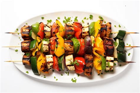 Brochettes V G Tariennes Sizzling Veggie Delight Avec Halloumi Sur Le