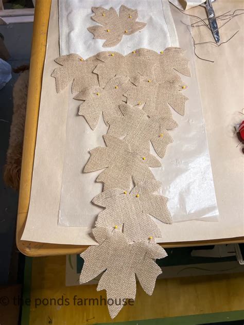 How To Make Dollar Tree DIY Table Runner with Burlap Leaves