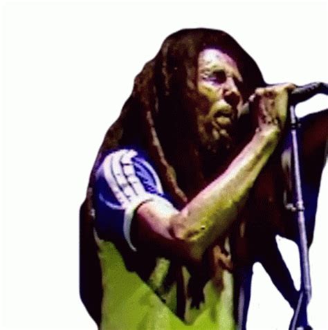 Singing Bob Marley Sticker Singing Bob Marley Could You Be Loved