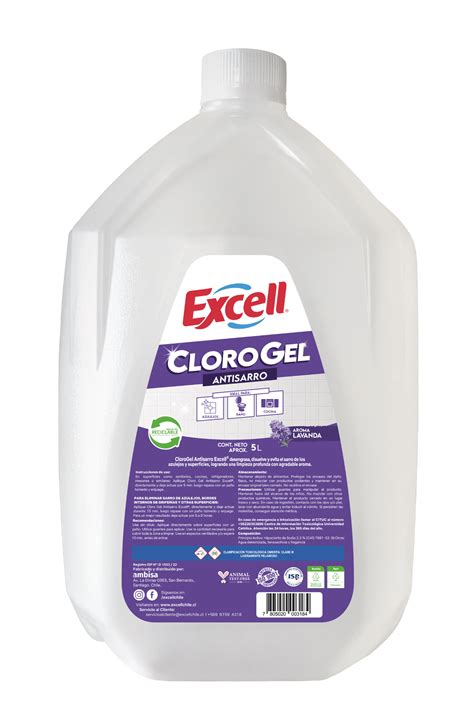 Cloro Gel Excel Tradicional Lavanda 5 Litros