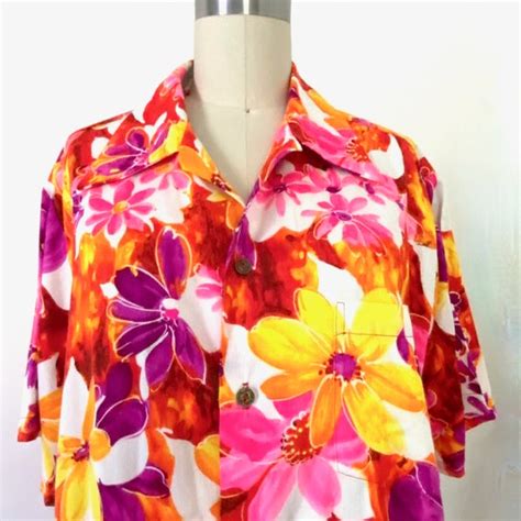 1960s Bark Cloth Polynesian Bazaar Hawaiian Shirt Vin Gem