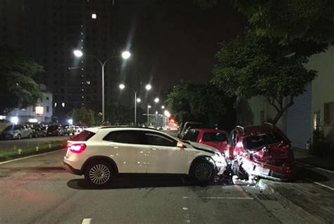 台中賓士女酒駕連撞路邊3車 她毫髮無傷 中華日報 中華新聞雲