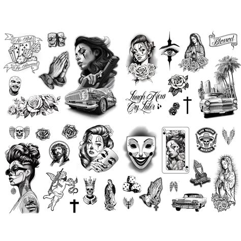 Amazon Los Vatos Chicano Vol II Cholo Chola Temporary Tattoos