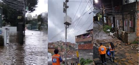 Chuva causa alagamentos quedas de árvores e deslizamentos de terra em