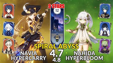 New 4 8 Spiral AbyssNavia Hypercarry Nahida Hyperbloom Floor 12 9