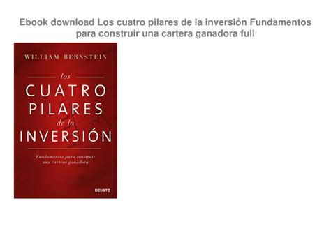 PPT Ebook download Los cuatro pilares de la inversión Fundamentos