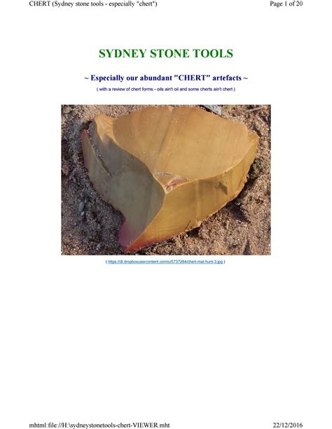 Chert stone tools by Lachlan Hunter - Issuu