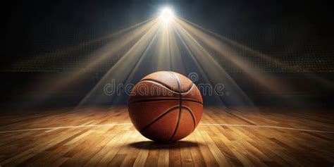 Center Focus Spotlight On Basketball Court Stock Illustration