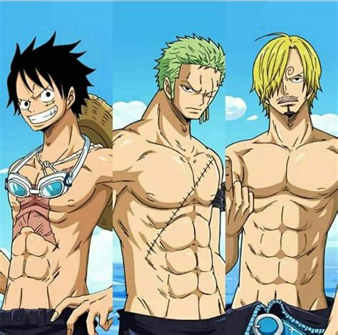 Ruffy Zorro Sanji Dem Abs Anime Beaux Gosses One Piece