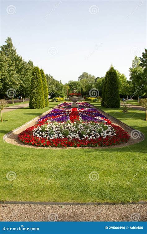 Regents Park With A Lot Of Flowers Stock Photo Image Of Flag Trees